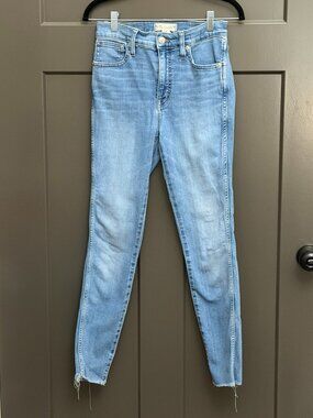 Madewell High‑Rise Skinny Jeans | Raw Hem | Size 26 | Gently Used